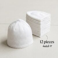 طاقية بيضاء خفيفة – 12 قطعة